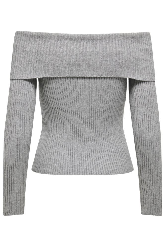 ONLKATIA LIFE LS OFF SHOULDER KNT N 15311830 ULTIMARTE GREY/MELANGE